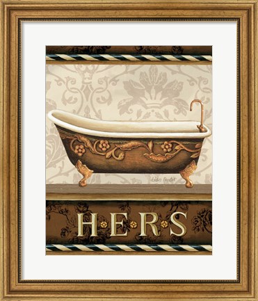 Framed Bourgoisie Bath II Print