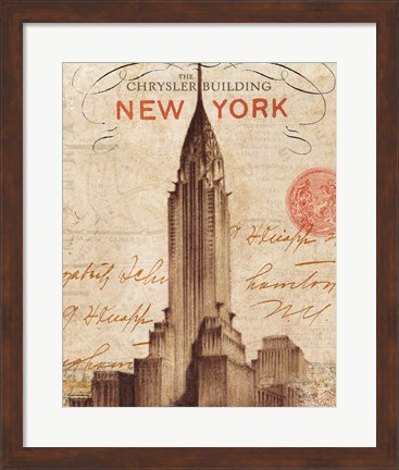 Framed Letter from New York Print