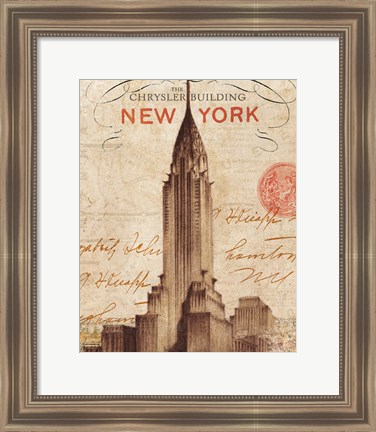 Framed Letter from New York Print