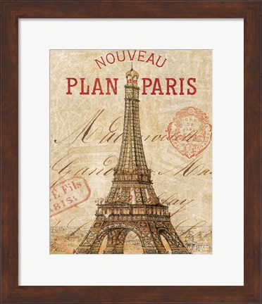 Framed Letter from Paris Print