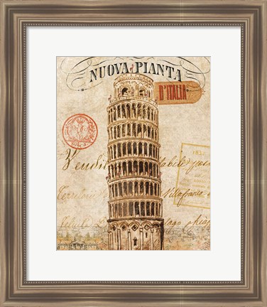 Framed Letter from Pisa Print