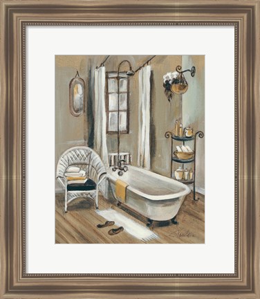 Framed French Bath II Print