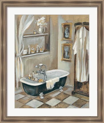 Framed French Bath III Print