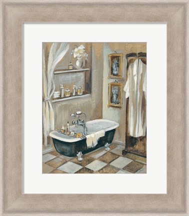 Framed French Bath III Print