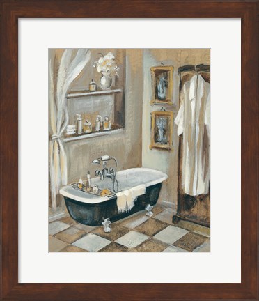 Framed French Bath III Print