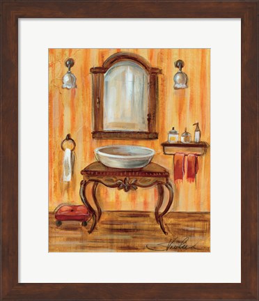 Framed Tuscan Bath II Print