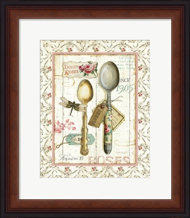 Framed Rose Garden Utensils II Print