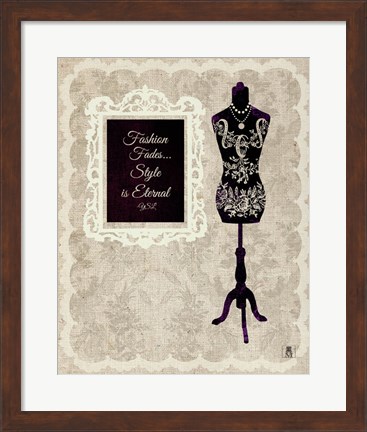 Framed Chic Dress Form II Print