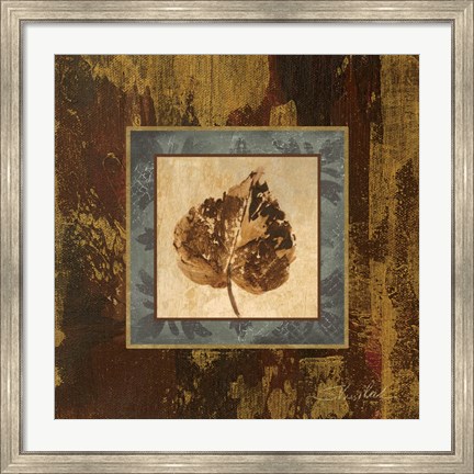 Framed Autumn Leaf Square I Print