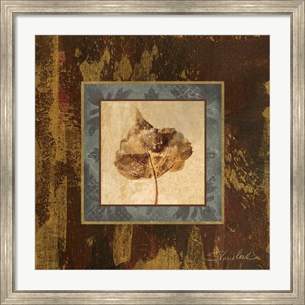 Framed Autumn Leaf Square II Print