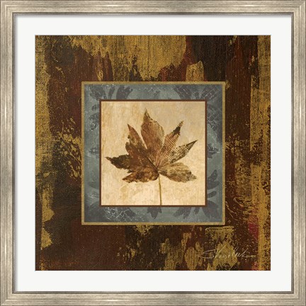 Framed Autumn Leaf Square IV Print