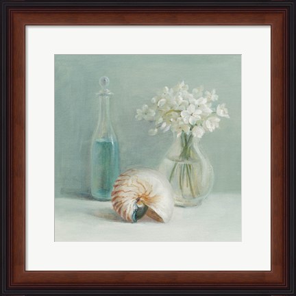 Framed White Flower Spa Print