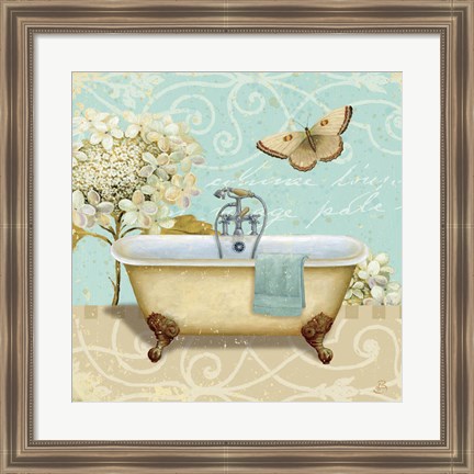 Framed Light Breeze Bath I Print