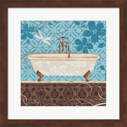 Framed Eco Motif Bath II Print