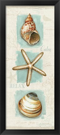 Framed Coastal Jewels Panel I Print