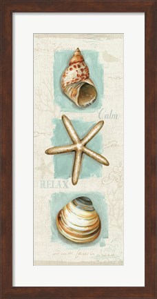 Framed Coastal Jewels Panel I Print