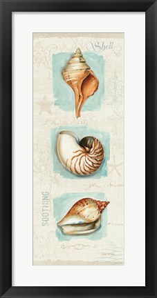 Framed Coastal Jewels Panel II Print