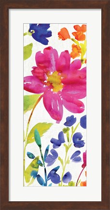 Framed Floral Medley Panel I Print