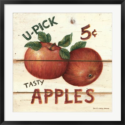 Framed U-Pick Apples Print