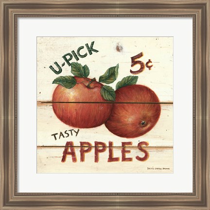 Framed U-Pick Apples Print