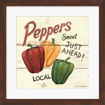 Framed Sweet Peppers Print