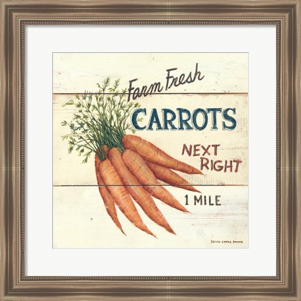 Framed Farm Fresh Carrots Print