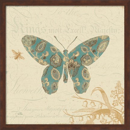 Framed Natures Pattern II in Blue Print
