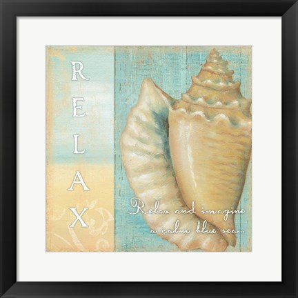 Framed Soft Beach Quote I Print