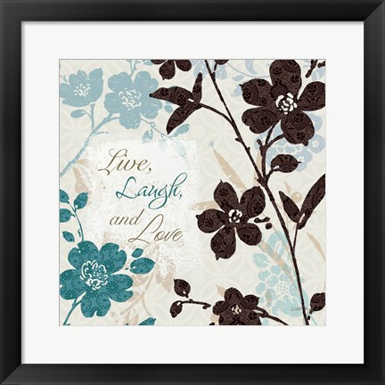 Framed Botanical Touch Quote II Print