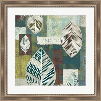 Framed Be Leaves II Print