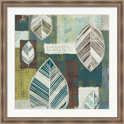 Framed Be Leaves II Print