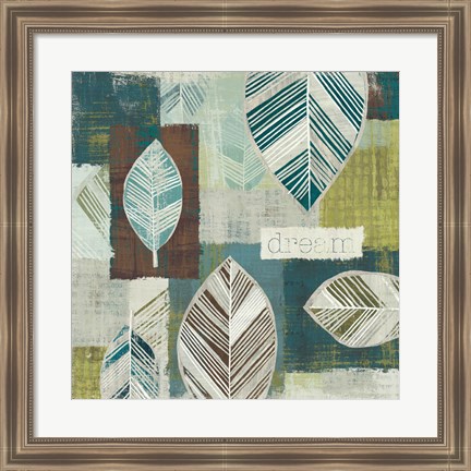 Framed Be Leaves III Print