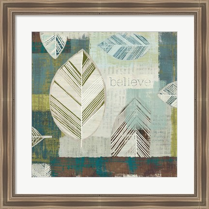 Framed Be Leaves IV Print