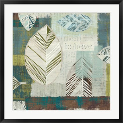 Framed Be Leaves IV Print