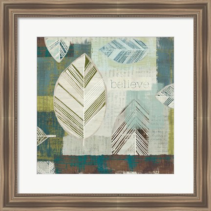 Framed Be Leaves IV Print