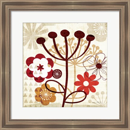 Framed Floral Pop III Print