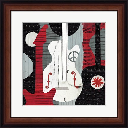 Framed Rock &#39;n Roll Guitars Print