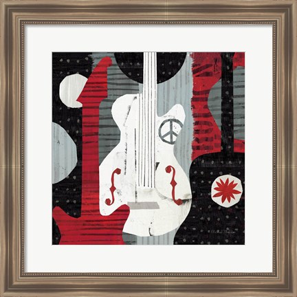 Framed Rock &#39;n Roll Guitars Print