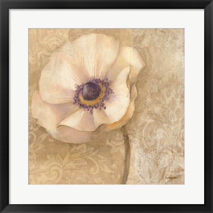 Framed Brocade Poppy Print