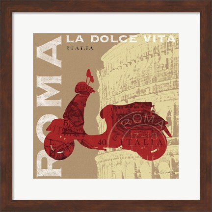 Framed Motoring in Rome Print