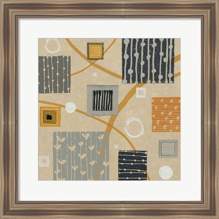 Framed Graphic Tiles II Print