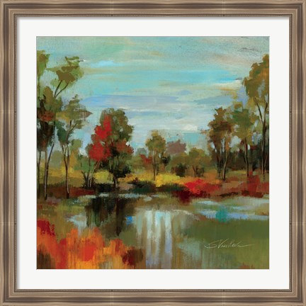 Framed Hidden Pond Hues I Print