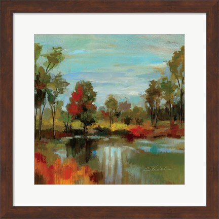 Framed Hidden Pond Hues I Print