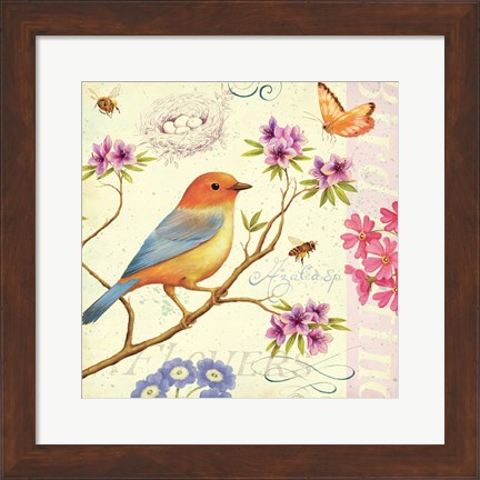 Framed Birds and Bees II Print