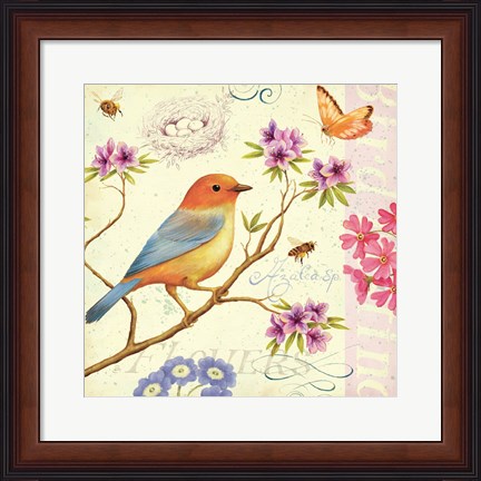 Framed Birds and Bees II Print