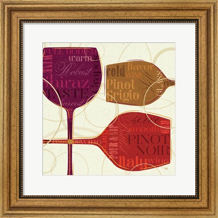 Framed Colorful Wine II Print