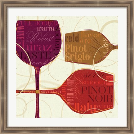 Framed Colorful Wine II Print