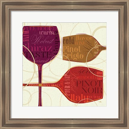 Framed Colorful Wine II Print