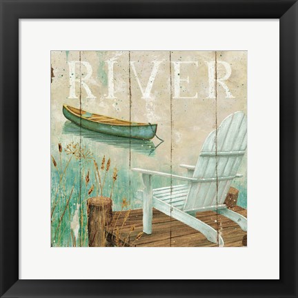 Framed Waterside IV Print