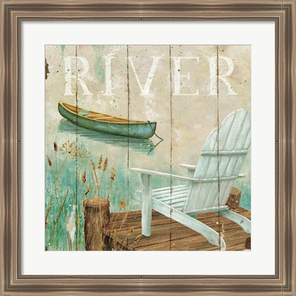 Framed Waterside IV Print